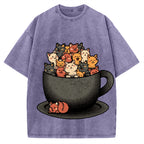 Cup Of Cats Vintage Washed T-shirt