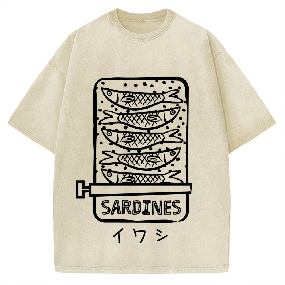 Canned Sardines Vintage Washed T-shirt
