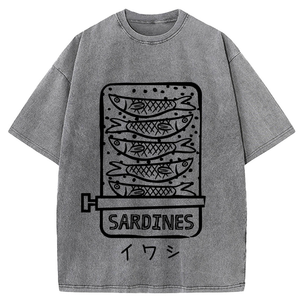 Canned Sardines Vintage Washed T-shirt