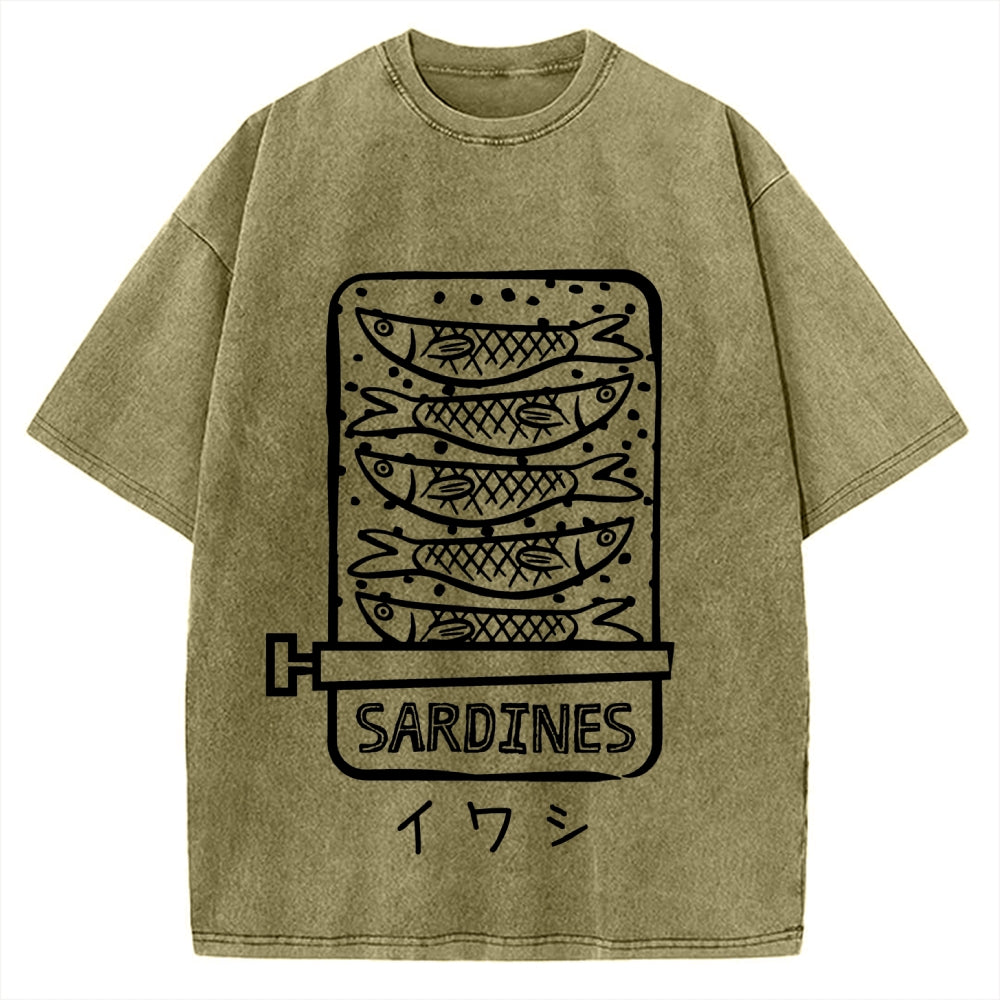 Canned Sardines Vintage Washed T-shirt