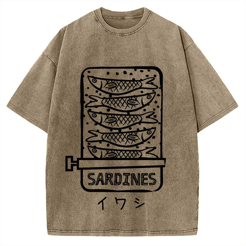 Canned Sardines Vintage Washed T-shirt