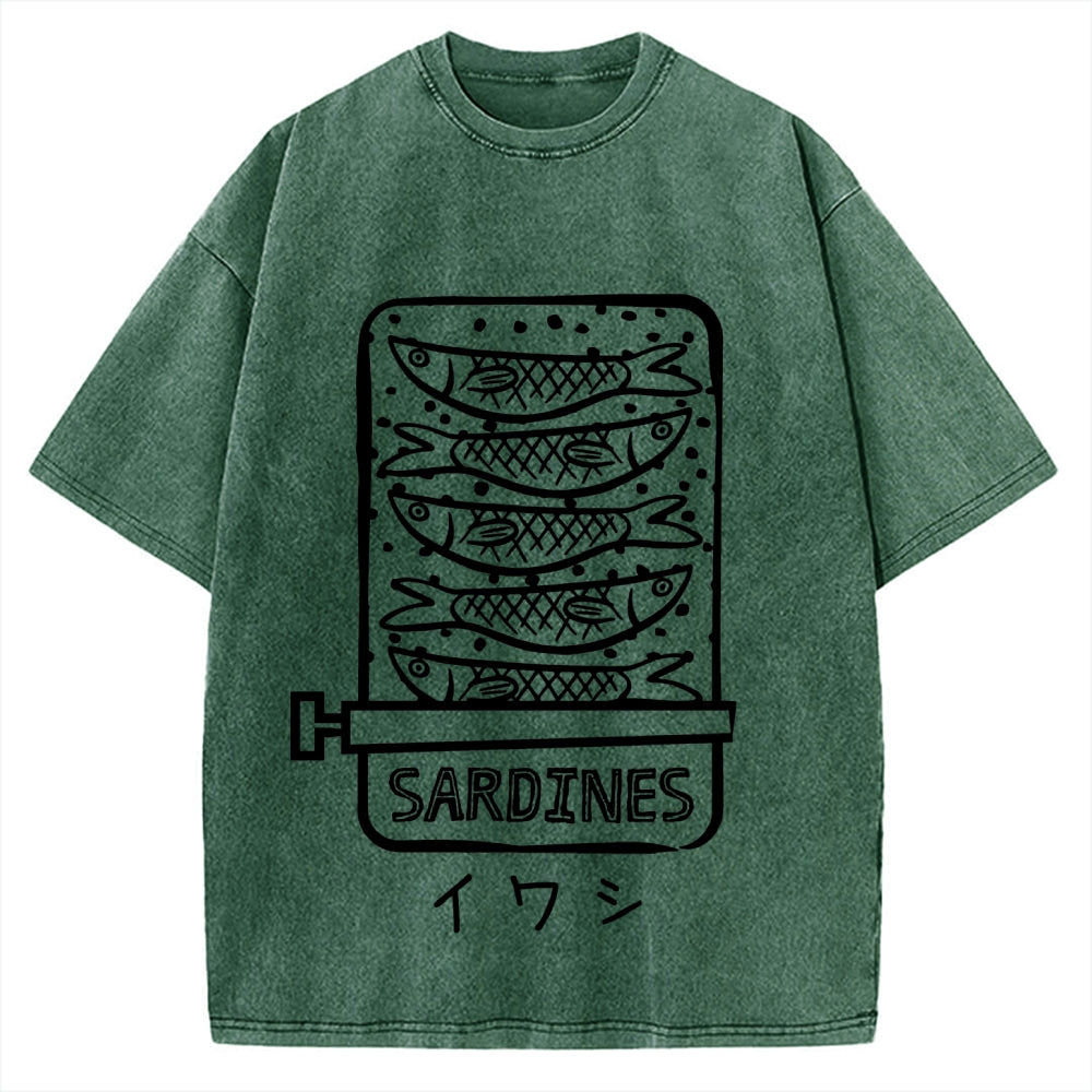 Canned Sardines Vintage Washed T-shirt