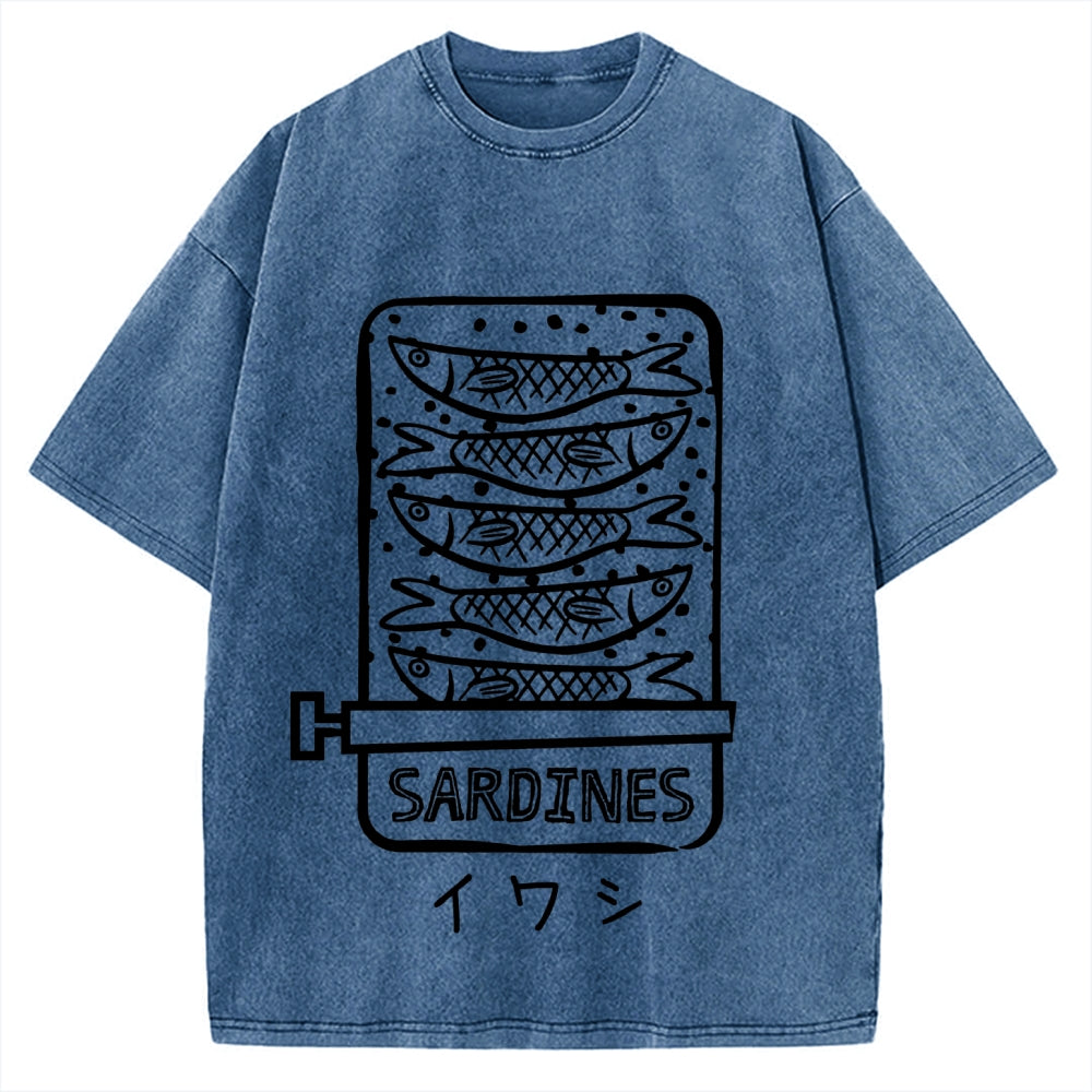 Canned Sardines Vintage Washed T-shirt