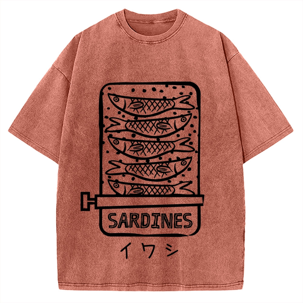 Canned Sardines Vintage Washed T-shirt