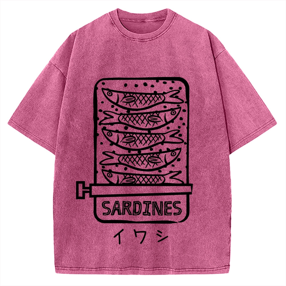 Canned Sardines Vintage Washed T-shirt