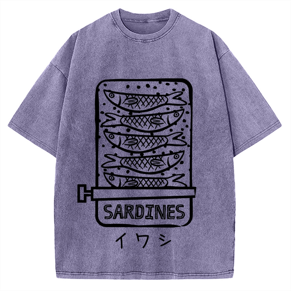 Canned Sardines Vintage Washed T-shirt