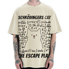 Funny Schrödinger's Cat Escape Math Meme Vintage Washed T-shirt