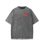 Unisex Nine lives None Left Cat Front And Back Printed Washed Tee