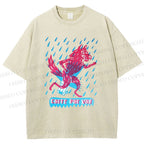 Unisex Corre Por Vos Wolf Printed Washed Tee