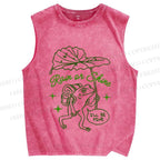 Unisex I Will Be Fine Frog Printed Washed Tank Top