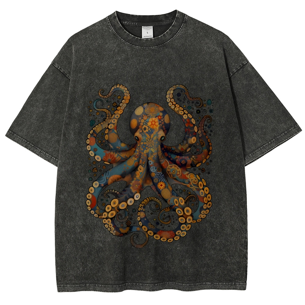 Octopus Vintage Washed T-shirt