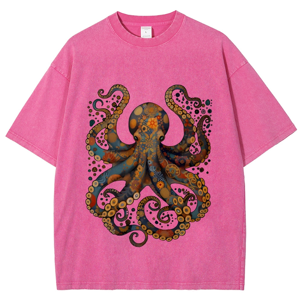 Octopus Vintage Washed T-shirt