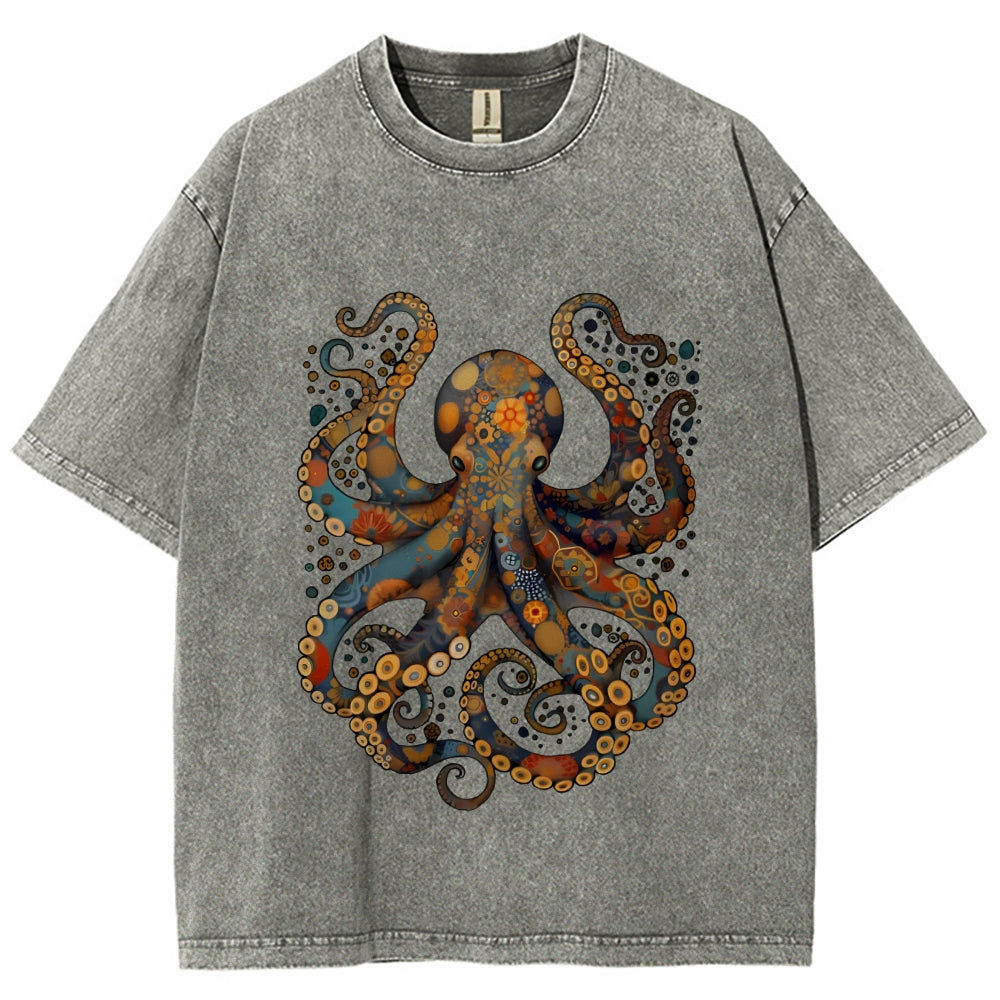 Octopus Vintage Washed T-shirt