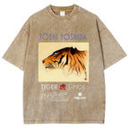 Toshi Yoshida Tiger Vintage Wash Japanese Design T-Shirt