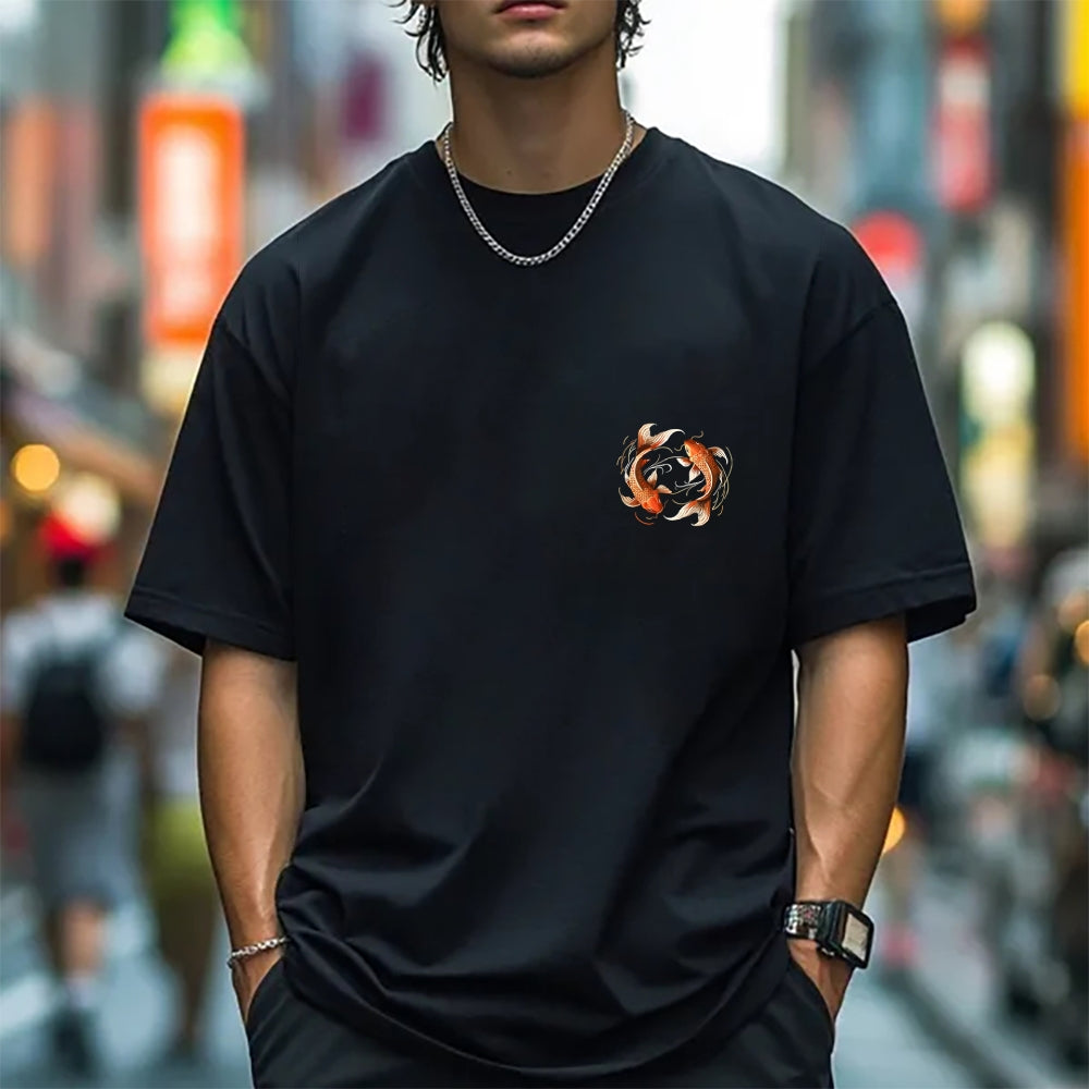 Koi Fish Front And Back Oversize Tee