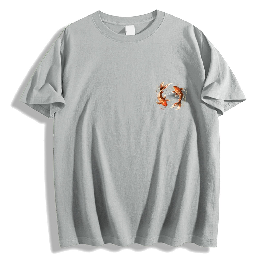 Koi Fish Front And Back Oversize Tee