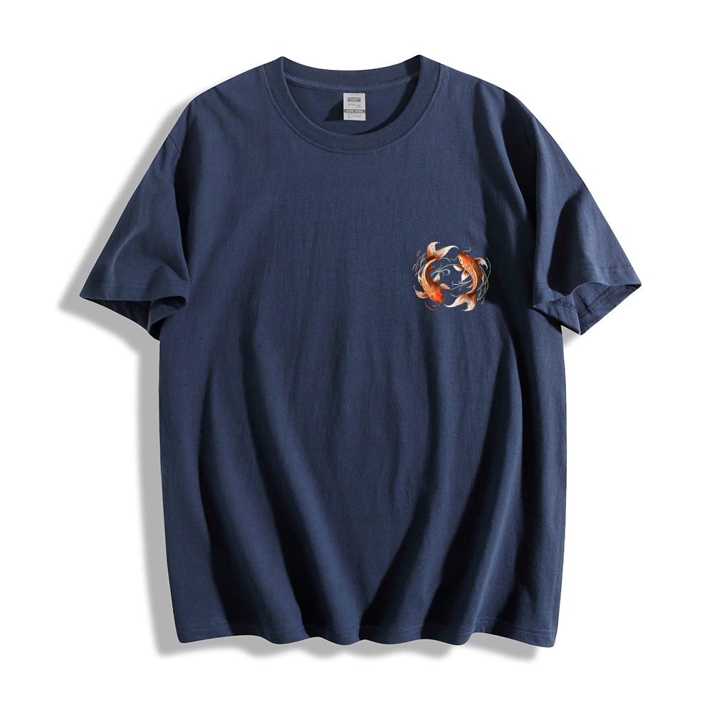 Koi Fish Front And Back Oversize Tee