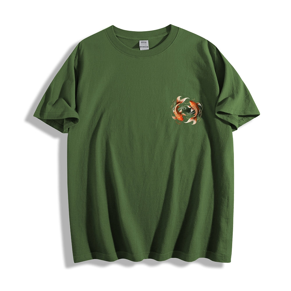 Koi Fish Front And Back Oversize Tee