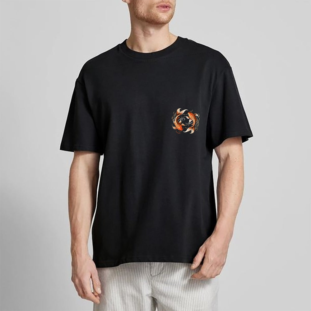 Koi Fish Front And Back Oversize Tee