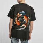 Koi Fish Front And Back Oversize Tee