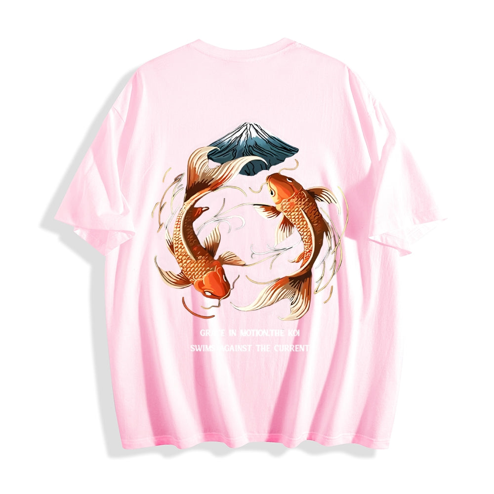 Koi Fish Front And Back Oversize Tee