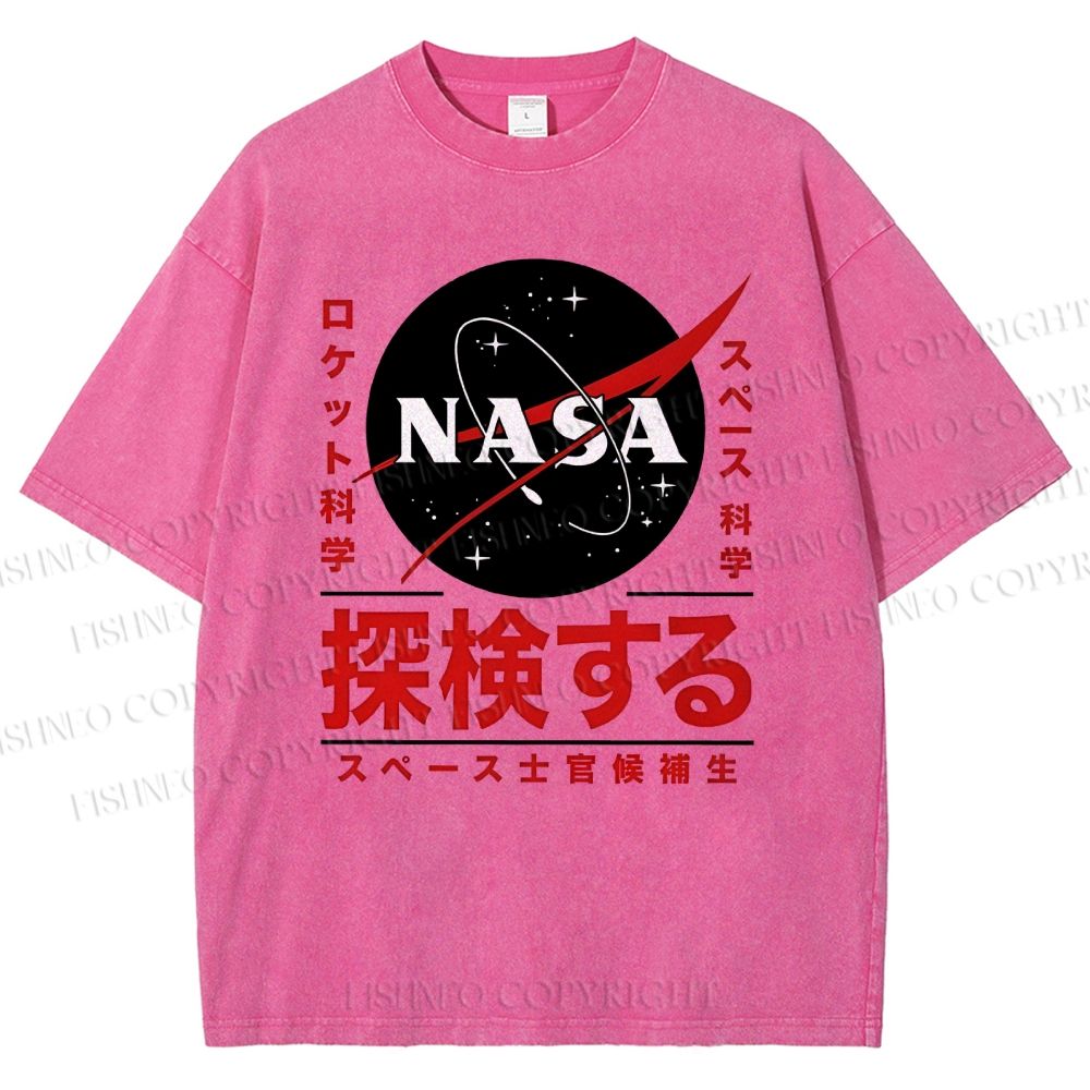 Unisex NASA Printed Washed Tee