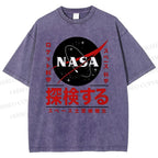 Unisex NASA Printed Washed Tee