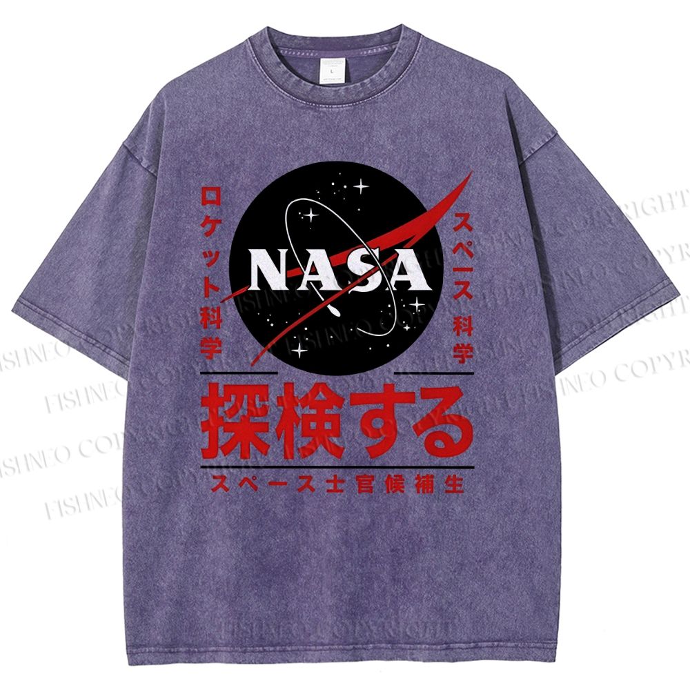Unisex NASA Printed Washed Tee