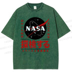 Unisex NASA Printed Washed Tee