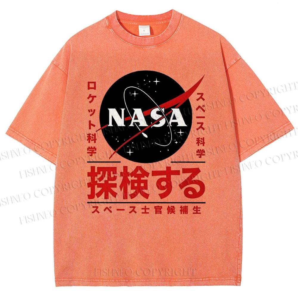 Unisex NASA Printed Washed Tee
