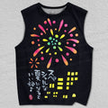 Unisex Fireworks Printed Tank Top