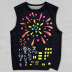 Unisex Fireworks Printed Tank Top