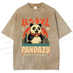 Unisex Pandazu Printed Washed Tee