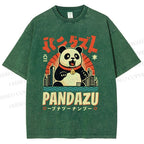 Unisex Pandazu Printed Washed Tee