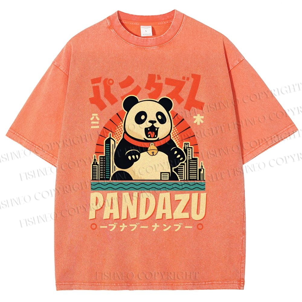 Unisex Pandazu Printed Washed Tee