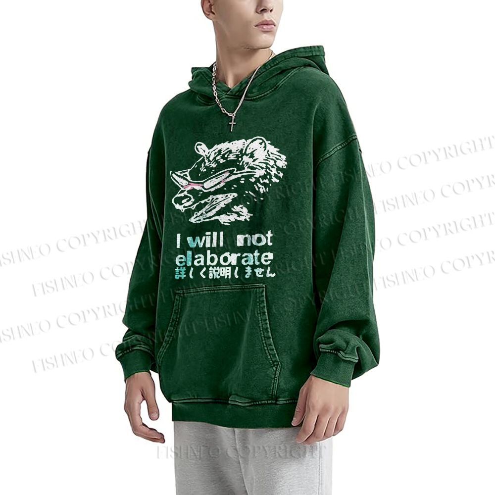Japanese Opossum Will Not Elaborate hoodies