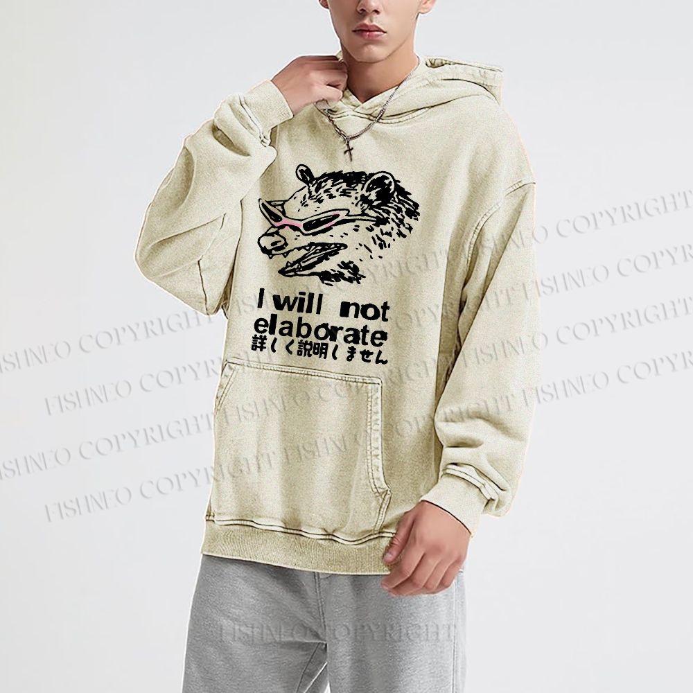 Japanese Opossum Will Not Elaborate hoodies