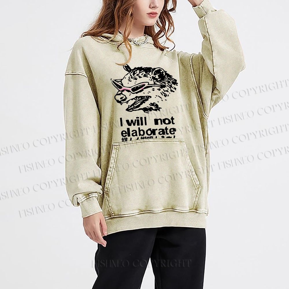 Japanese Opossum Will Not Elaborate hoodies