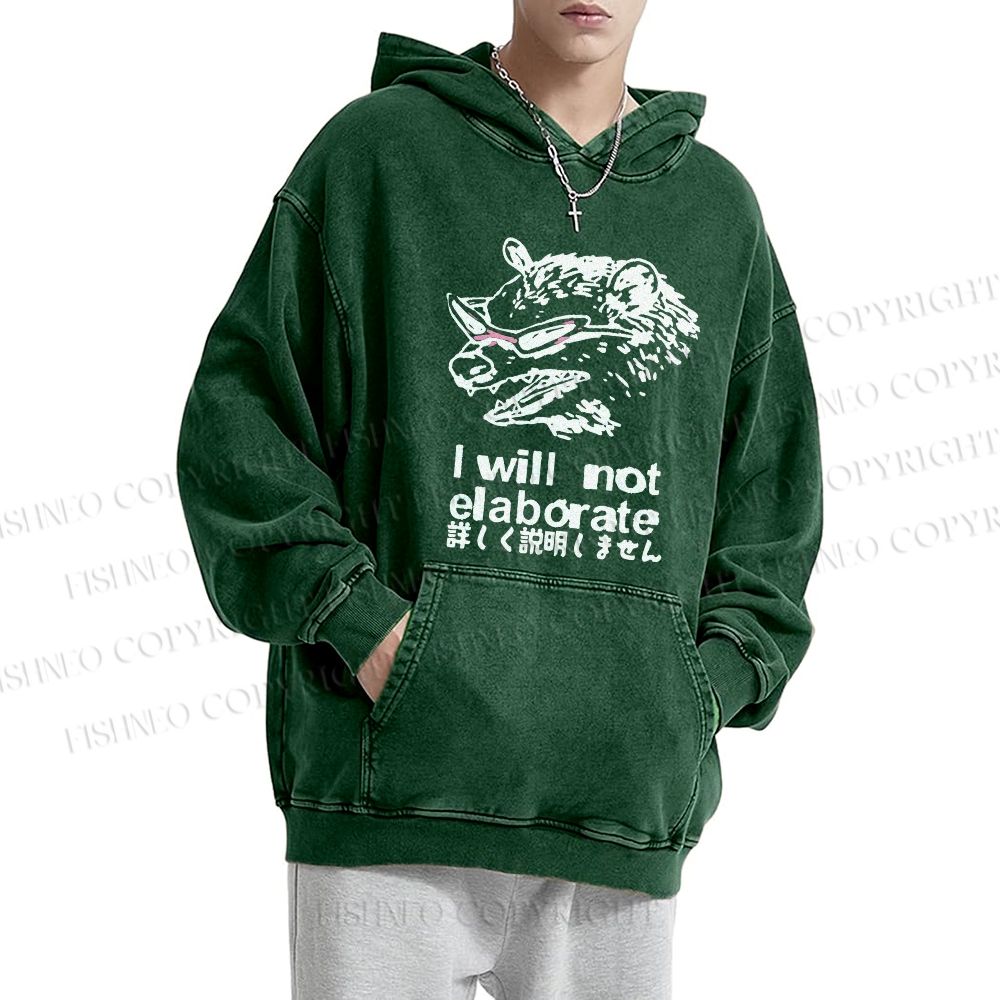 Japanese Opossum Will Not Elaborate hoodies