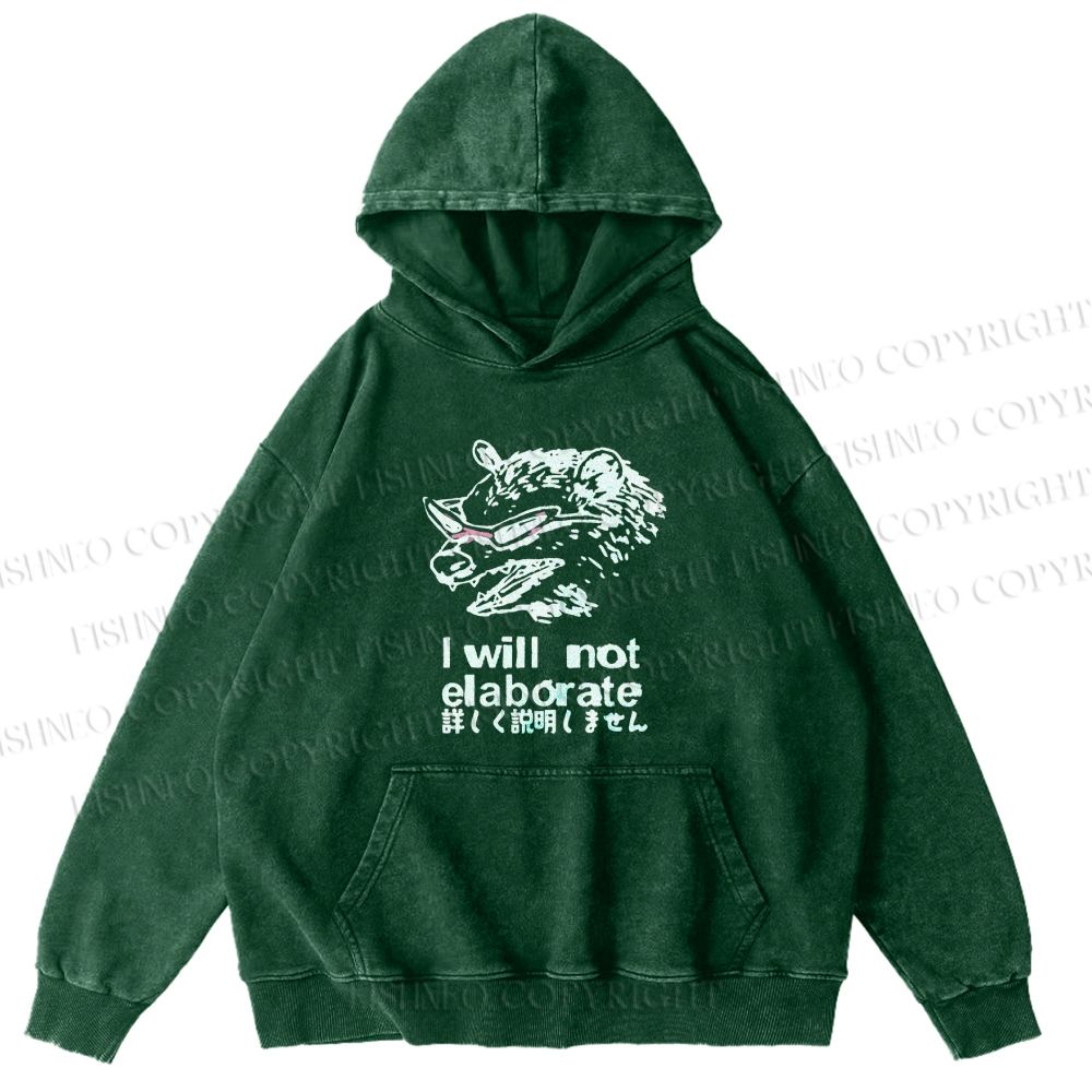 Japanese Opossum Will Not Elaborate hoodies