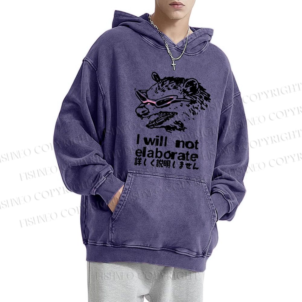 Japanese Opossum Will Not Elaborate hoodies