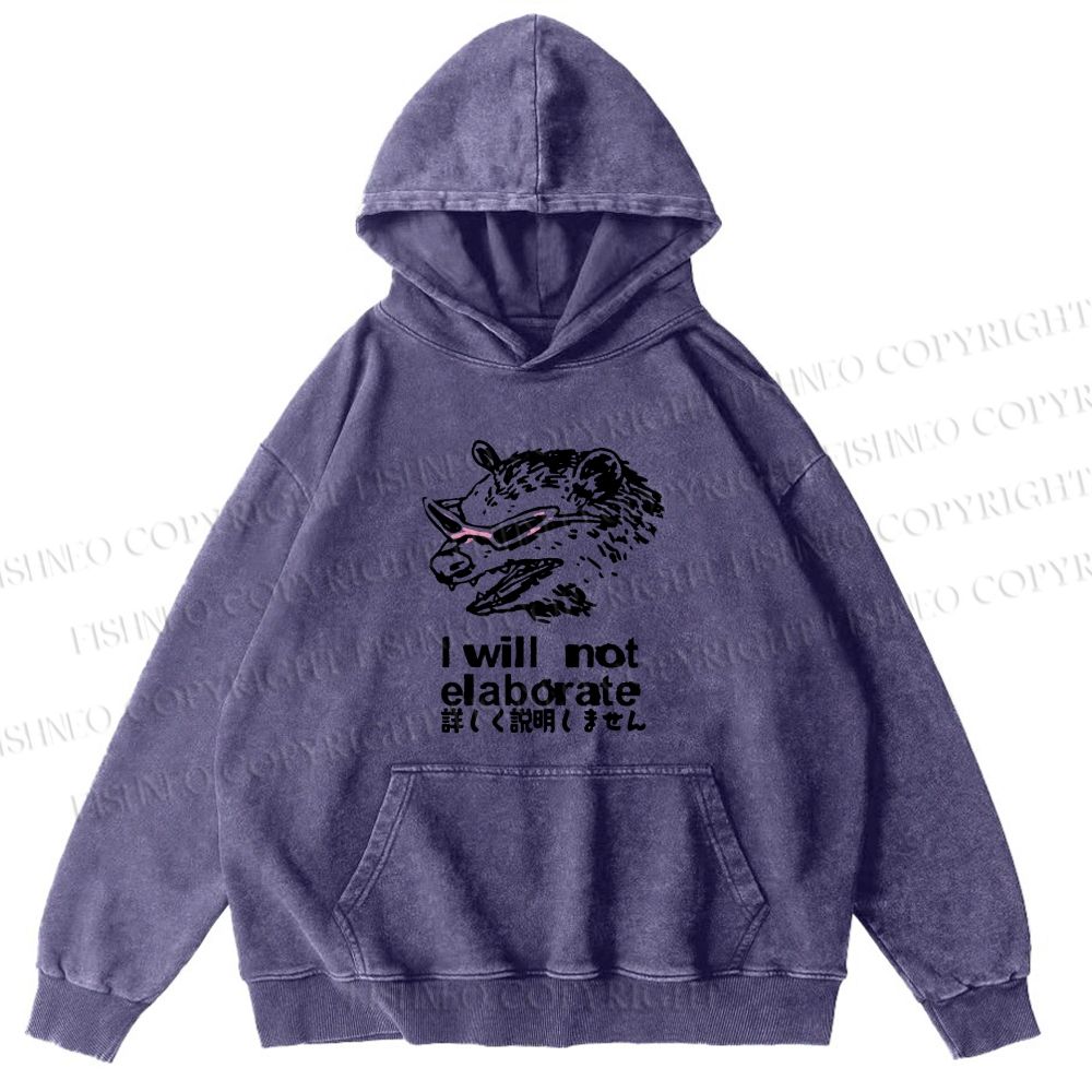 Japanese Opossum Will Not Elaborate hoodies