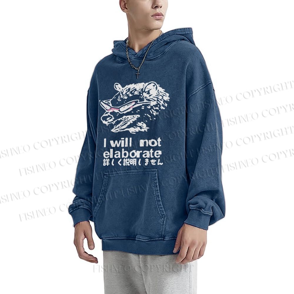 Japanese Opossum Will Not Elaborate hoodies