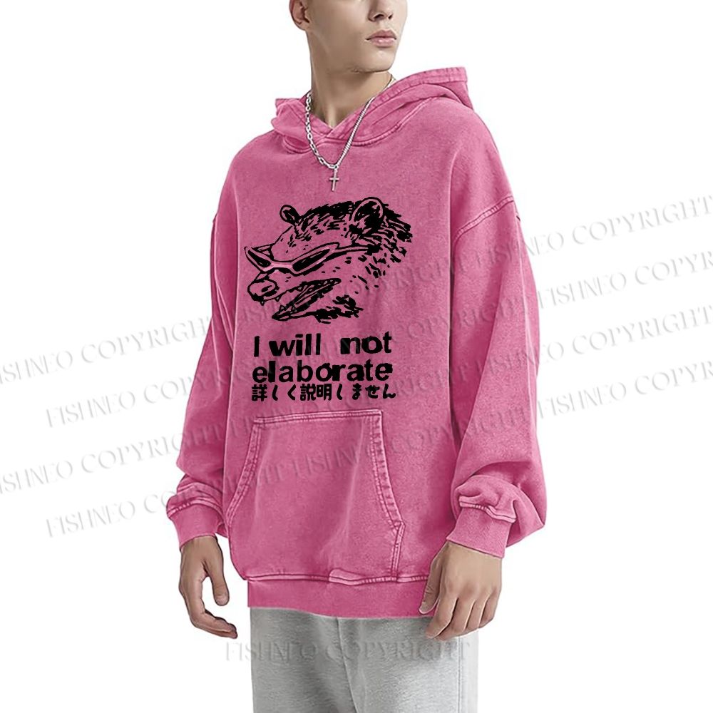 Japanese Opossum Will Not Elaborate hoodies
