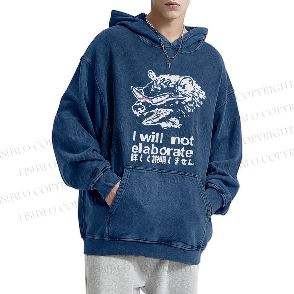 Japanese Opossum Will Not Elaborate hoodies