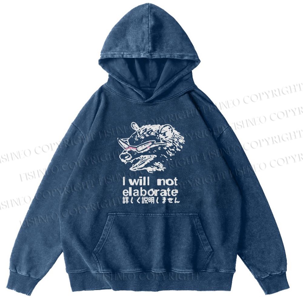 Japanese Opossum Will Not Elaborate hoodies