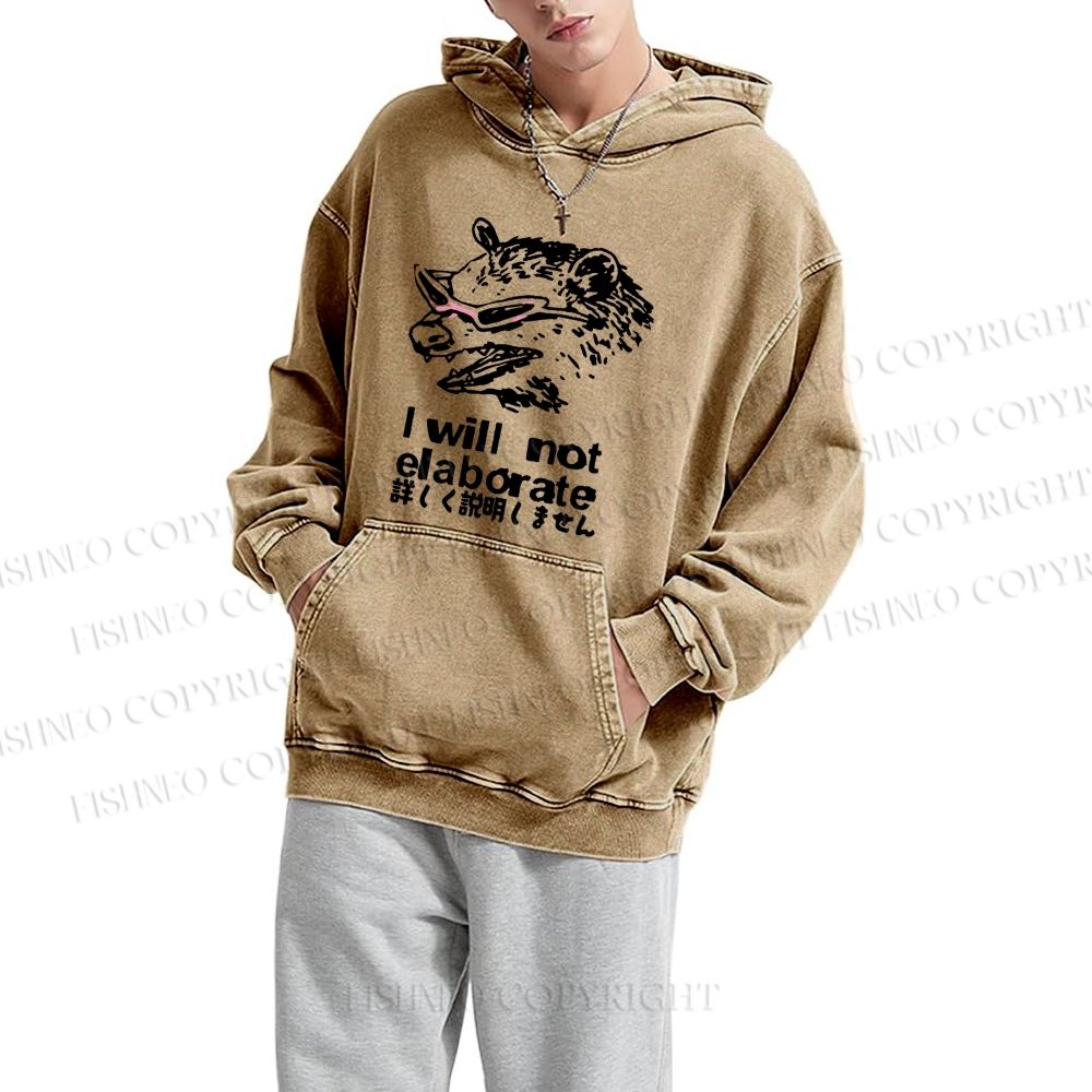 Japanese Opossum Will Not Elaborate hoodies
