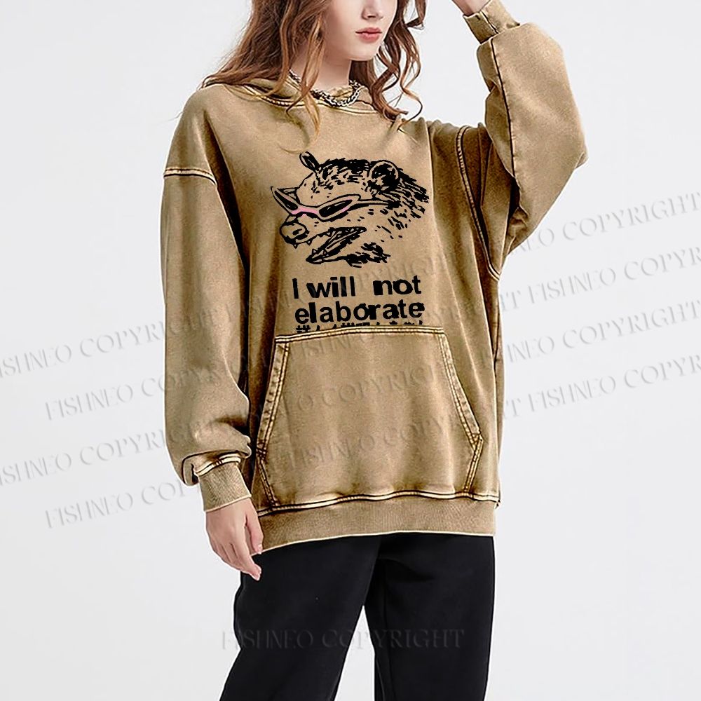 Japanese Opossum Will Not Elaborate hoodies