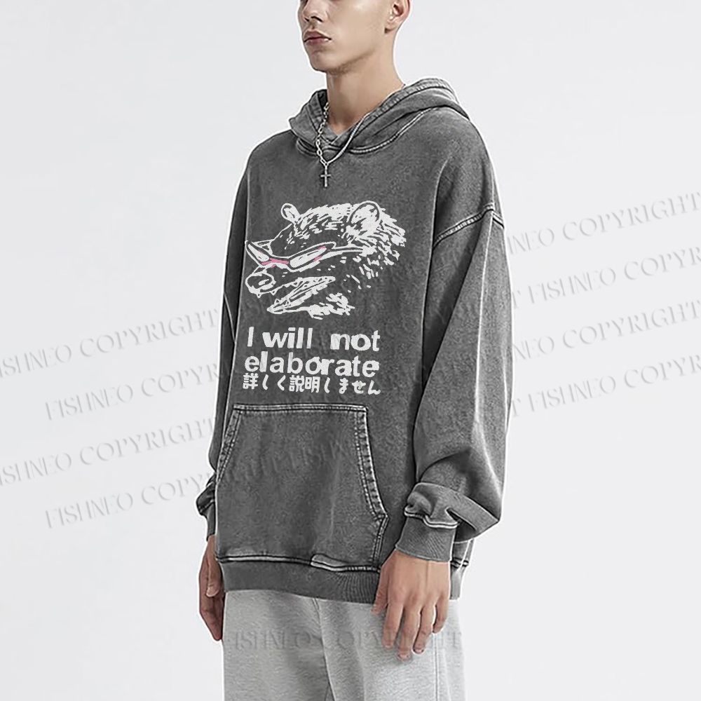 Japanese Opossum Will Not Elaborate hoodies