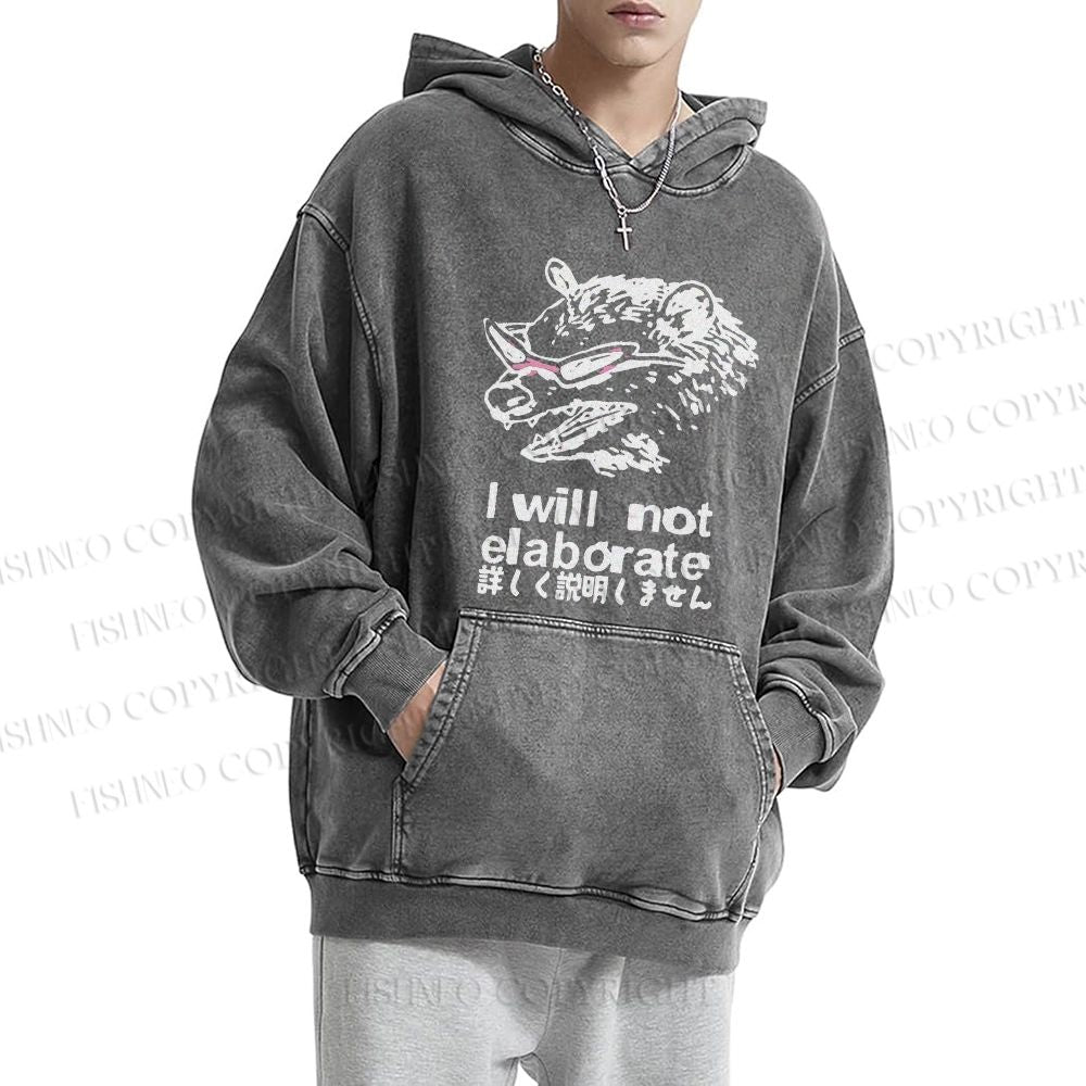 Japanese Opossum Will Not Elaborate hoodies